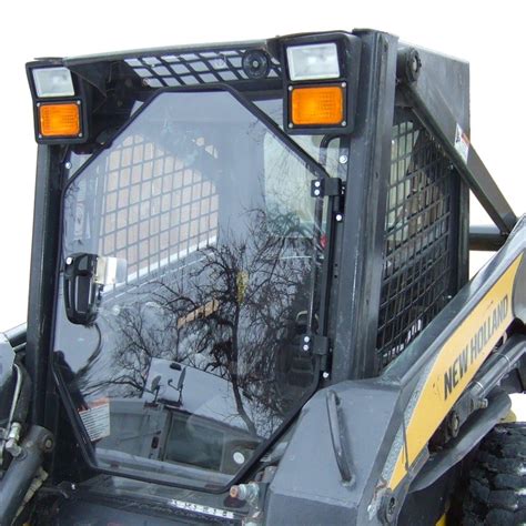 new holland skid steer cab door|caterpillar skid steer door replacement.